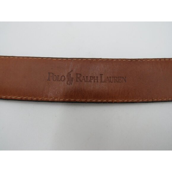 Polo Ralph Lauren Belt Mens 40 Black Leather Croc Embossed Dress Made in USA - Picture 7 of 9
